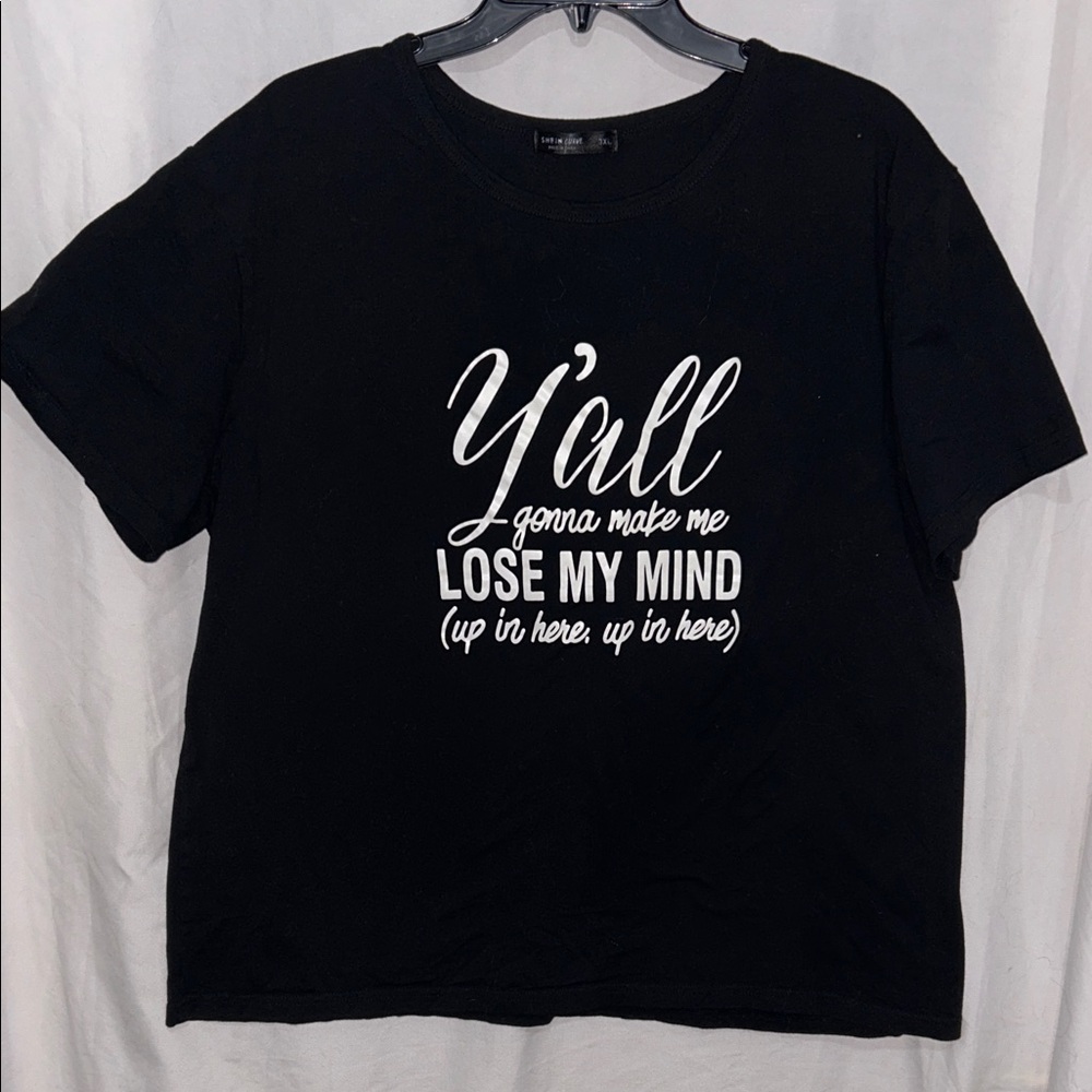 SHEIN Black Statement Tee